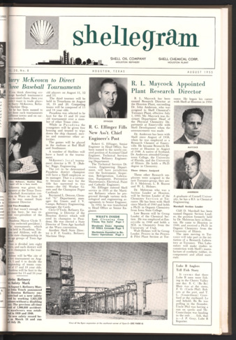 Shellegram, Vol. 20, No. 8, August 1955