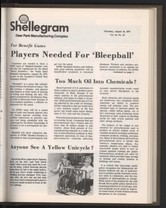 Shellegram, Vol. 44, No. 33, August 16, 1979