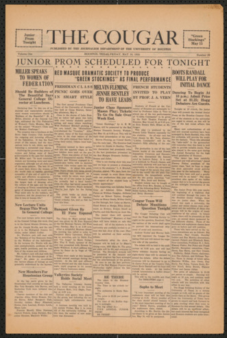 The Cougar, Vol. 1, No. 28, May 10, 1935