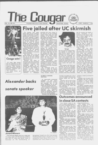 The Daily Cougar. Vol. 44, No. 86, March 7, 1973.