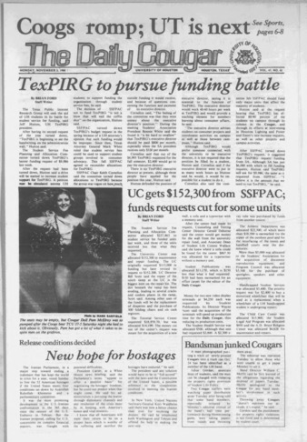 The Daily Cougar. Vol. 47, No. 45, November 3, 1980.
