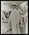 Capt. Albert H. Rooks assuming command of the USS Houston (CA-30)