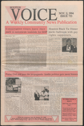 Houston Voice, No. 733, November 11, 1994