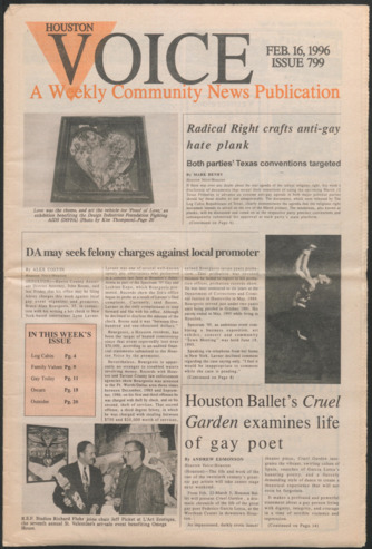 Houston Voice, No. 799, February 16, 1996