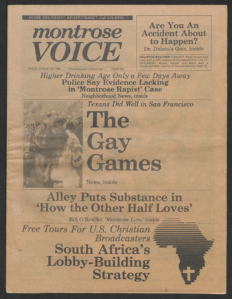 Montrose Voice, No. 304, August 22, 1986