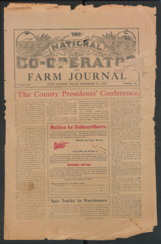 The National Co-Operator and Farm Journal, Vol. 30, No. 10, December 31, 1908