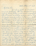 Letter from Mary Jones to Cromwell Anson Jones, 1879 Februrary 17