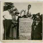 Family picture next to Boone's Lick Road monument rock