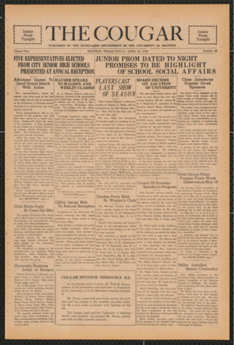 The Cougar, Vol. 2, No. 28, April 24, 1936