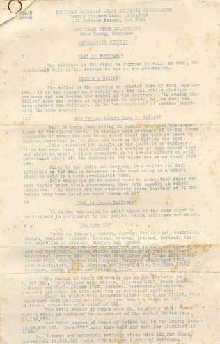 Information Service, National American Woman Suffrage Association