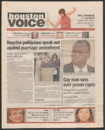 Houston Voice, October 7, 2005