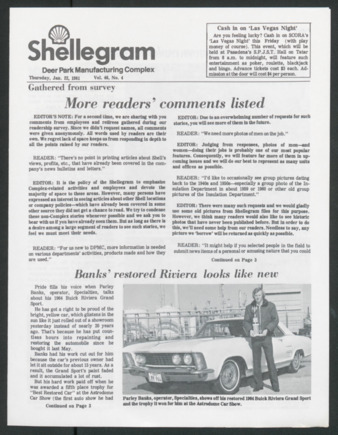 Shellegram, Vol. 46, No. 4, January 22, 1981