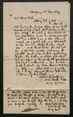 Letter from W. H. Fowler to Judge James Webb regarding a probate case decision