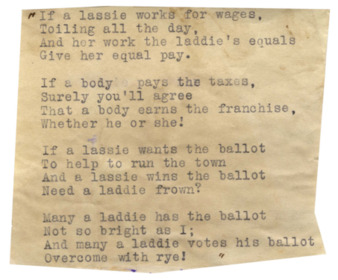 If a lassie works for wages...