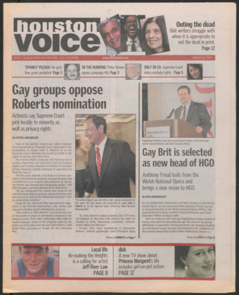 Houston Voice, August 26, 2005