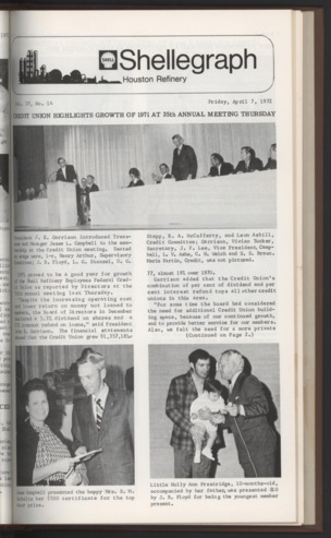 Shellegram, Vol. 37, No. 14, April 7, 1972