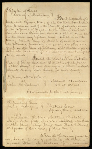 Record of the suit of McIntire vs. Graham