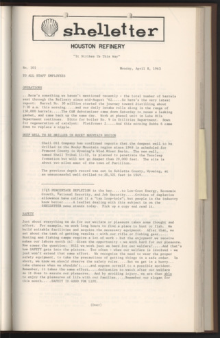 Shelletter, No. 101, April 8, 1963