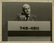 Man speaks on "On the Line" television show