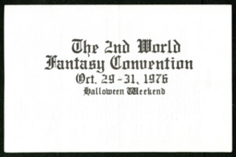 The 2nd World Fantasy Convention, Program
