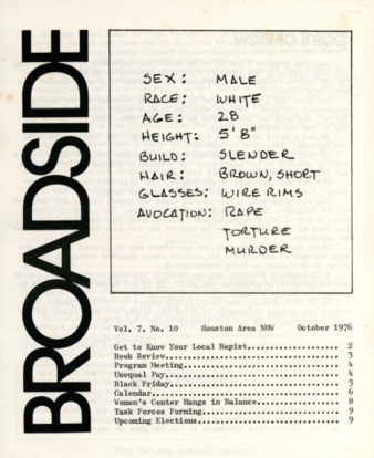 Broadside, Vol. 7, No. 10, October 1976