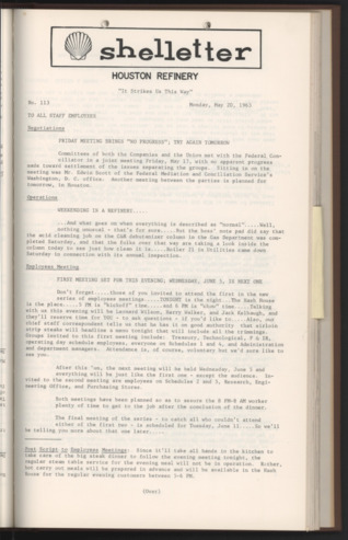 Shelletter, No. 113, May 20, 1963