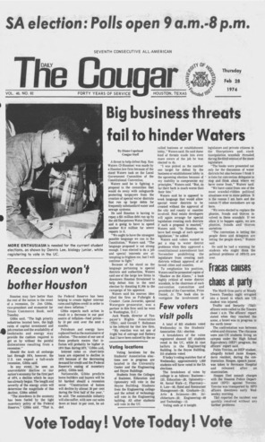 The Daily Cougar. Vol. 40, No. 82, February 28, 1974.