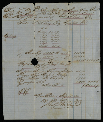 Receipt for purchase from M. D. Cooper