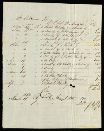 Bill from D. B. Madden to William Young