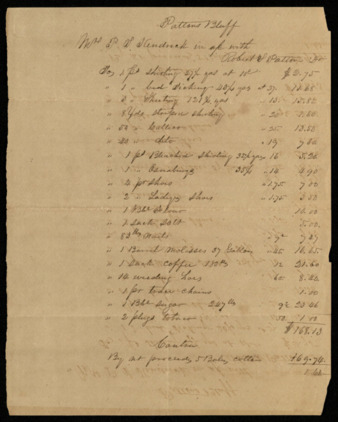 Bill from Robert S. Patton to P. T. Kendrick