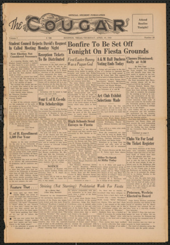 The Cougar, Vol. 7, No. 25, April 10, 1941