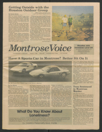 Montrose Voice, No. 249, August 2, 1985