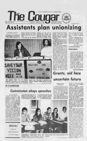 The Daily Cougar. Vol. 39, No. 81, March 6, 1973.