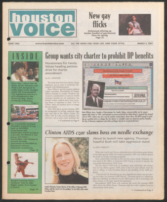 Houston Voice, No. 1062, March 2, 2001