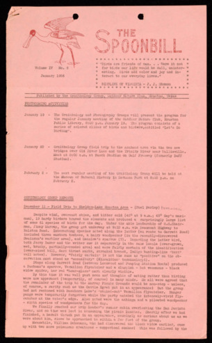 The Spoonbill, Vol. 4, No. 9, January 1956