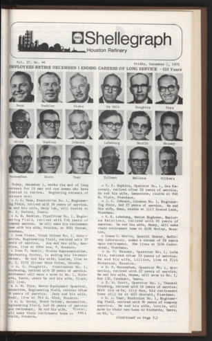 Shellegram, Vol. 37, No. 46, December 1, 1972