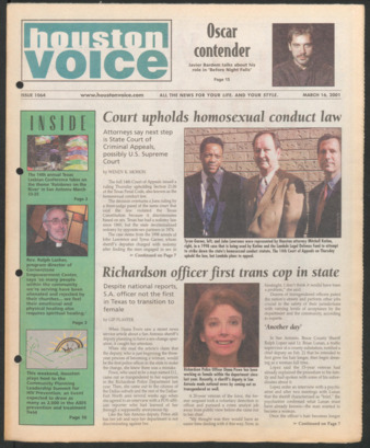 Houston Voice, No. 1064, March 16, 2001
