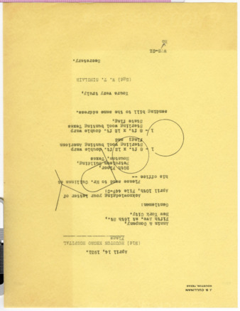 Letter from W. T. Sinclair to Annin & Company, 1931 April 14