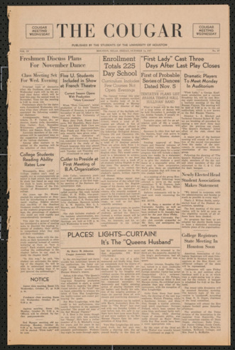 The Cougar, Vol. 4, No. 4, October 12, 1937