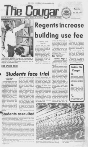 The Daily Cougar. Vol. 40, No. 56, January 15, 1974.
