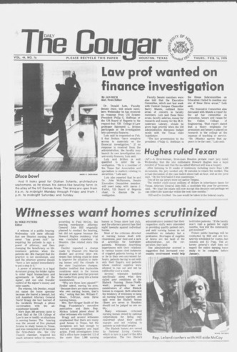 The Daily Cougar. Vol. 44, No. 76, February 16, 1978.