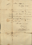 Letter from Peter Scull to Israel Shreve, 1779 July 12 