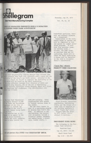 Shellegram, Vol. 40, No. [21], May 29, 1975