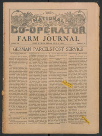 The National Co-Operator and Farm Journal, Vol. 29, No. 36, July 2, 1908