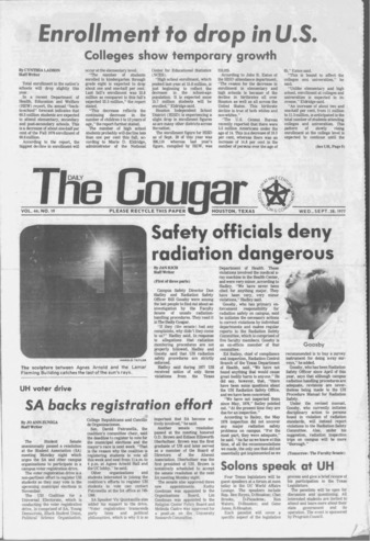 The Daily Cougar. Vol. 44, No. 19, September 28, 1977.