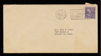Envelope addressed to Mary S. Lopez