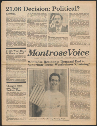 Montrose Voice, No. 253, August 30, 1985