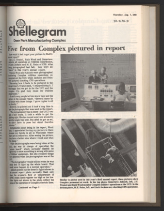 Shellegram, Vol. 45, No. 21, August 7, 1980