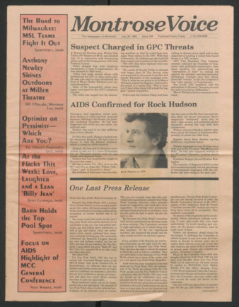 Montrose Voice, No. 248, July 26, 1985