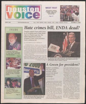 Houston Voice, No. 1042, October 13, 2000